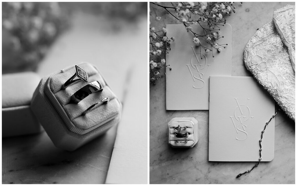 Timeless black and white heirloom wedding jewlery