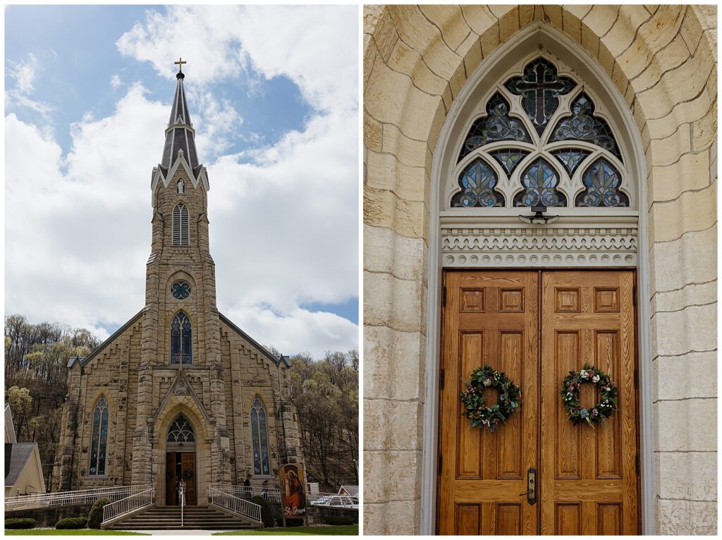 Church wedding ceremony details Elkader Iowa
