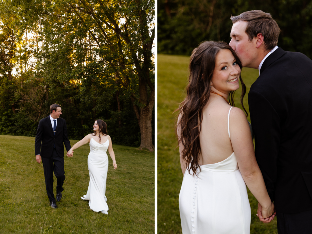 Sunset wedding day photos at Winnebago Springs