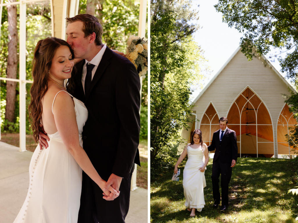 Bride and groom portraits at Winnebago Springs